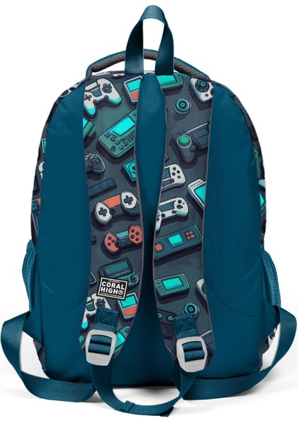 Kids Nefti Gamer Desenli Üç Bölmeli Okul Sırt Çantası 14423 fırsatları