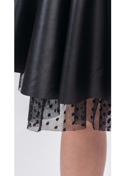 Deri Kız Çocuk Etek M00725 Siyah fırsatları