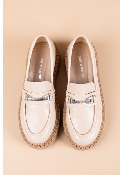 Peris Kadın Tokalı Bej Loafer Ayakkabı PC-52431 indirimleri