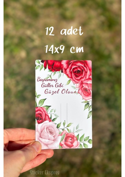 Bayram Tebrik Kartı 12 Adet Ramazan Bayramı Hediye Kartı Kurban Bayramı Harçlık Kartı fiyatları