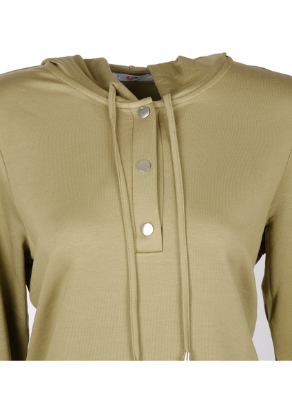 Vedi-bb Oversize Kapüşonlu Uzun Kol Kadın Sweatshirt - Günlük Rahat Şık fiyatları