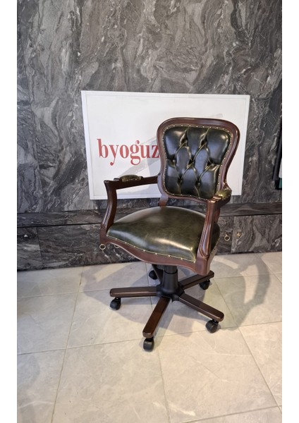 Byoguzfurniture Ahşap Çalışma Ofis Koltuğu