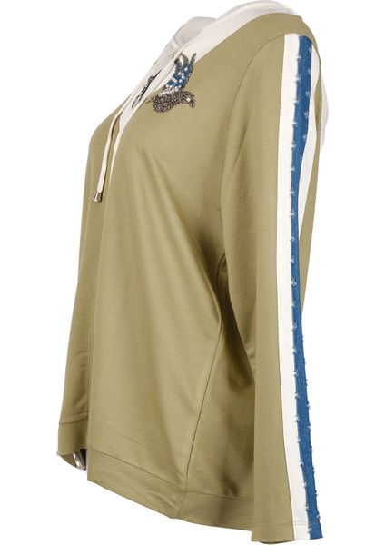 Vedi-bb Oversize Kapüşonlu Fermuarlı Kadın Ceket - Günlük & Spor indirimleri