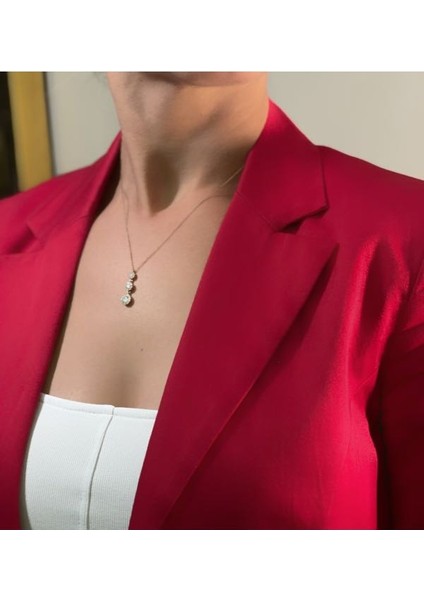 Tria Taşlı Gümüş Kolye modelleri