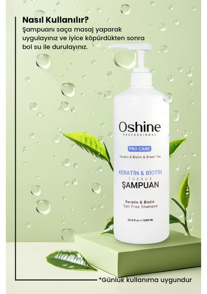 Tuzsuz Keratin & Biotin Şampuanı 1000 ml