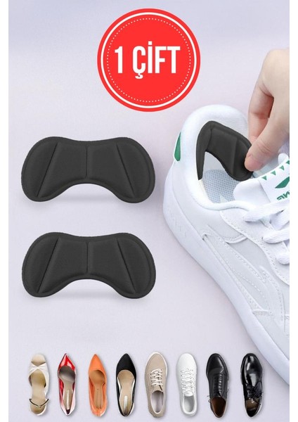 Ayakkabı Topuk Vurma Önleyici,daraltma Pedi Ayakkabı Içi Koruyucu Siyah