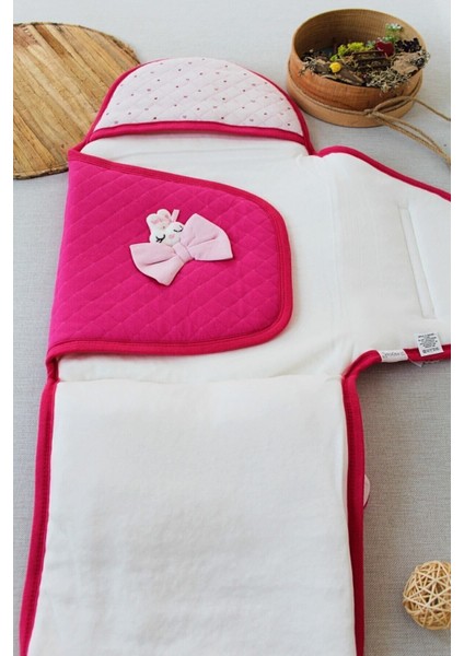 Double Face Kız Bebek Ayaklı Kundak Pembe