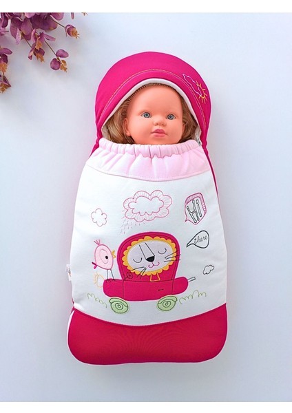 Arabalı Aslan Fermuarlı Kundak Fuşya fiyatları