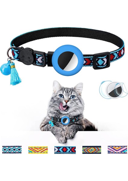 Airtag Ayarlanabilir Pet Yaka Su Geçirmez Silikon Kılıf (Yurt Dışından)