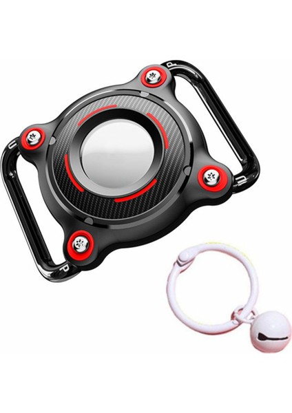 Airtag Çift Renkli Koruyucu Kılıf Küçük Evcil Hayvan Yaka Bluetooth Takip Cihazı Su Geçirmez Kapak ile Çan (Yurt Dışından)