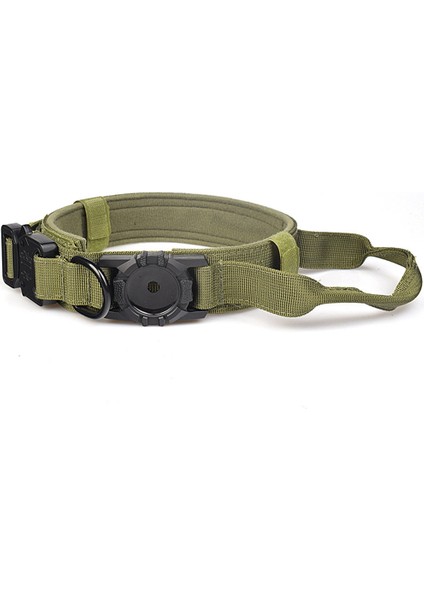 Airtag Kontrol Saplı ve Koruyucu Kapaklı Taktik Köpek Yaka Naylon Ayarlanabilir Pet Yaka (Yurt Dışından)