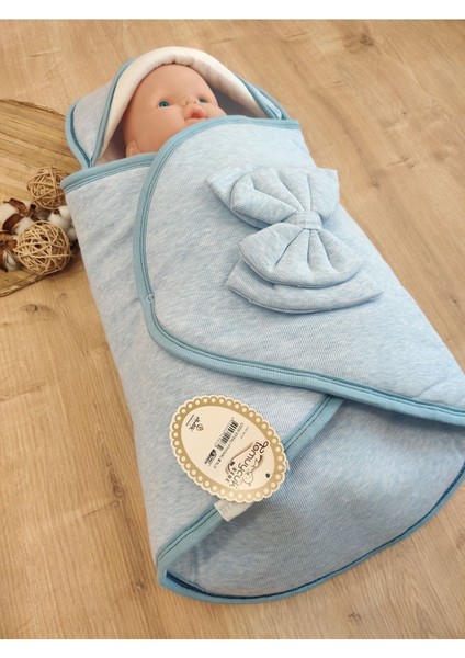 Çizgi Efektli Fiyonklu Klasik Kundak Mavi modelleri