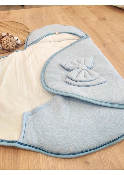 Çizgi Efektli Fiyonklu Klasik Kundak Mavi fırsatları