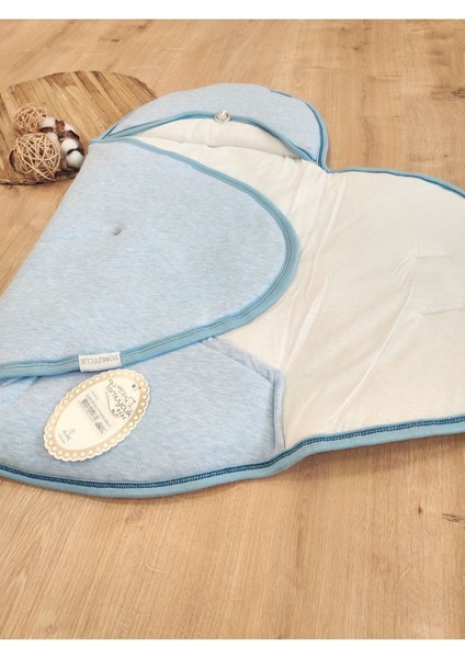 Çizgi Efektli Fiyonklu Klasik Kundak Mavi indirimleri