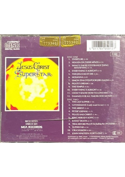 (Plak Değildir CD Dir) CD Jesus Christ Superstar Double CD