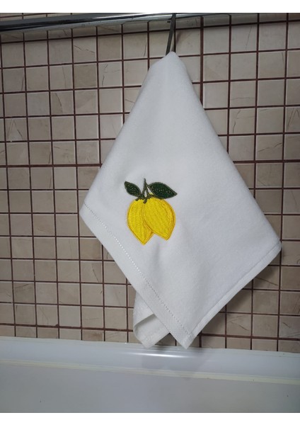 Limon Nakış Işlemeli 2li Mutfak Havlusu Seti fırsatları