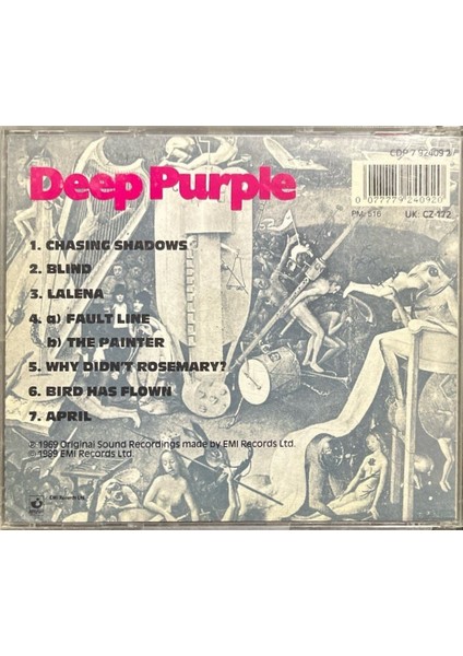(Plak Değildir CD Dir) CD Deep Purple Deep Purple CD