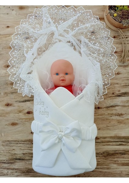 Sahra Lucky Baby Kız / Erkek Bebek Unisex Kundak Battaniyesi Ekru fiyatları