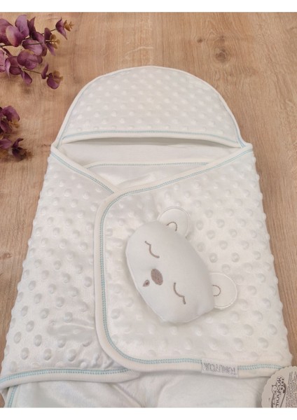 Oyuncaklı Ayaklı Kundak Ekru-Mavi