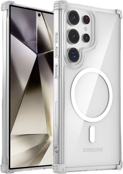 Samsung Galaxy S23 Ultra Şeffaf Kılıf, Magsafe ile Uyumlu, Hibrit Manyetik Cep Telefonu Kılıfı Samsung Galaxy S23 Ultra (Yurt Dışından)