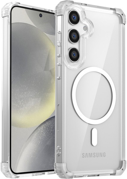 Samsung Galaxy S25 Şeffaf Kılıf, Magsafe ile Uyumlu, Hibrit Manyetik Cep Telefonu Kılıfı Samsung Galaxy S25 (Yurt Dışından)
