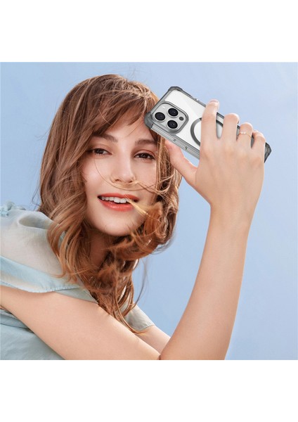 IPhone 14 Pro Max Şeffaf Kılıf, Magsafe ile Uyumlu, Hibrit Manyetik Cep Telefonu Kılıfı IPhone 14 Pro Max (Yurt Dışından) modelleri