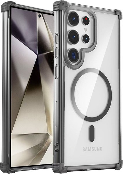 Samsung Galaxy S21 Ultra Şeffaf Kılıf, Magsafe ile Uyumlu, Hibrit Manyetik Cep Telefonu Kılıfı Samsung Galaxy S21 Ultra (Yurt Dışından)