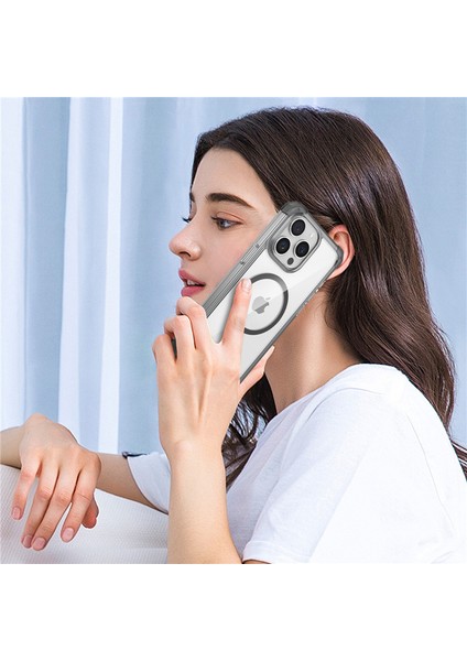 IPhone 15 Pro Şeffaf Kılıf, Magsafe ile Uyumlu, Hibrit Manyetik Cep Telefonu Kılıfı IPhone 15 Pro (Yurt Dışından) fiyatları