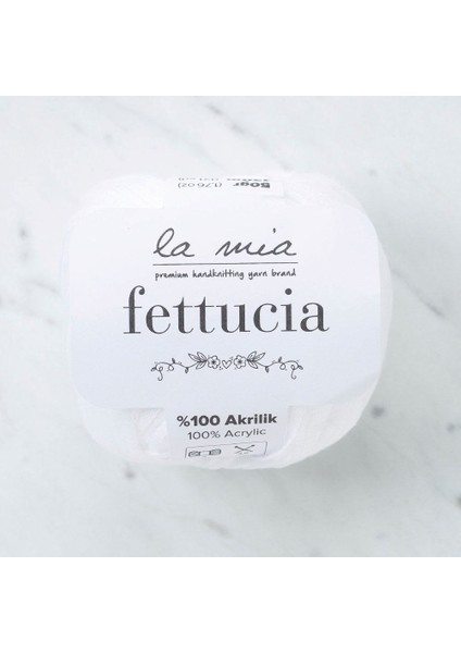 Fettucia Beyaz El Örgü Ipi - L001 - 33877