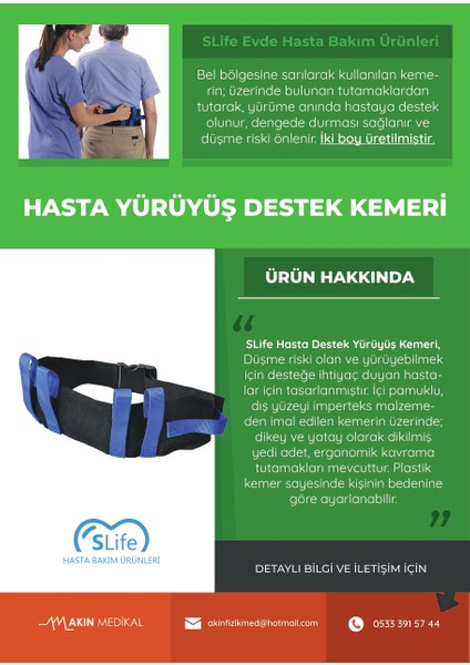 Hasta Yürüyüş Destek ve Denge Kemeri