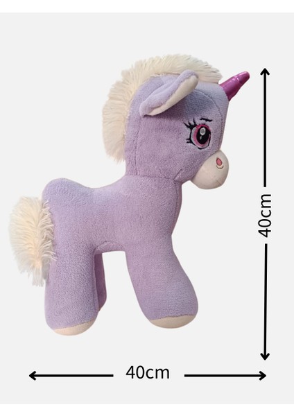 Peluş Boynuzlu At Pony - 40CM