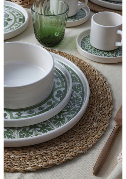 Timeless Green Stackable Yemek / Kahvaltı Takımı 20 Parça 4 Kişilik 21974-75