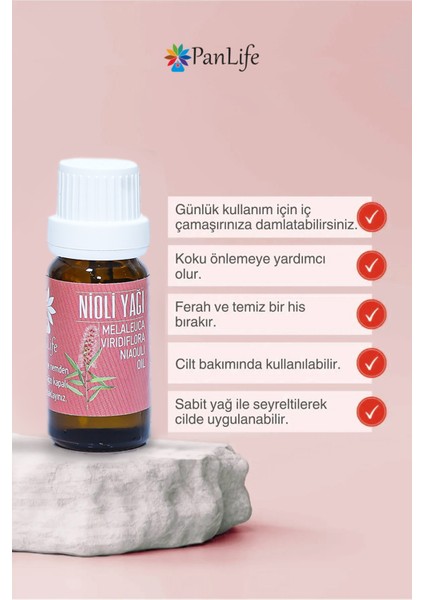 Panlıfe Nioli Yağı 10ML ( Niaouli ) %100 Saf Analiz Sertifikalı ( Markamız Eczane Kuruluşudur. ) modelleri