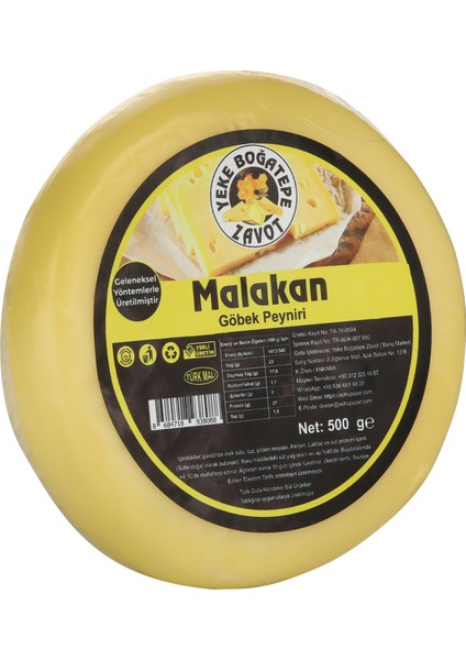 Malakan Göbek Kaşar Peyniri (500 Gr)