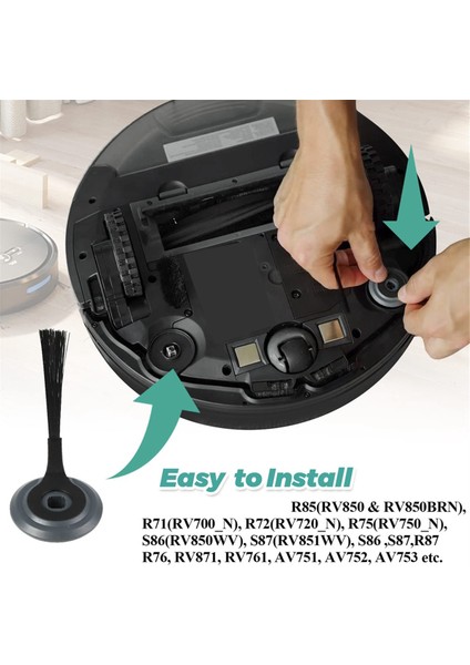 RVSBK950 Yan Fırçalar Için Yedek Filtre Ion S87 R85 RV850 Robot (Yurt Dışından) indirimleri