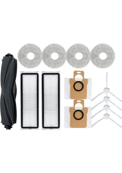 Robot X10+ / S10 Pro / L10S Ultra Elektrikli Süpürge Parçaları Ana Yan Fırça Hepa Filtre Paspas Için (Yurt Dışından)