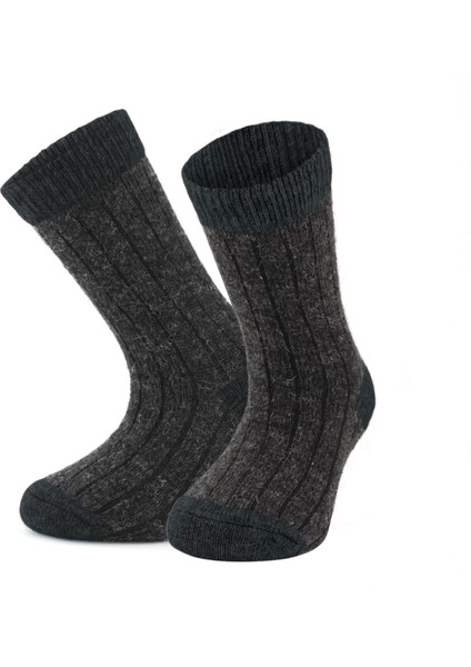 4 Çift Alpaka Yünlü Renkli Doğal Kışlık Ayakkabı Bot Termal Çocuk Çorap 1096