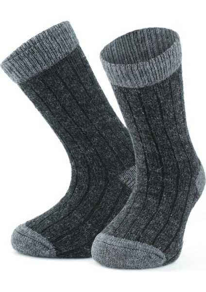 4 Çift Alpaka Yünlü Renkli Doğal Kışlık Ayakkabı Bot Termal Çocuk Çorap 1096