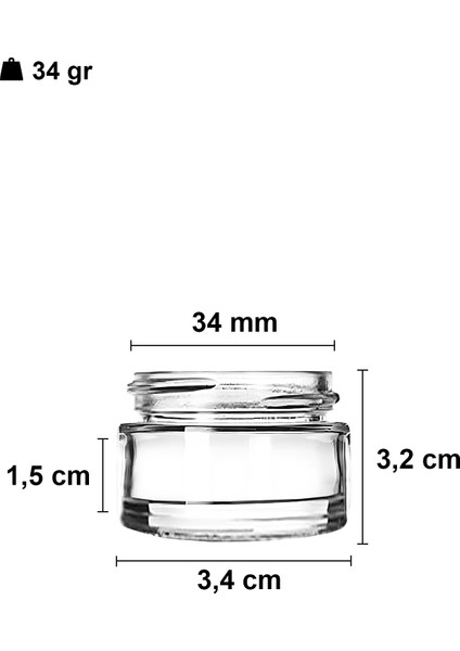10 ml Cam Kavanoz Şeffaf 10 cc Mini Krem Kavanozu Aynalı Kapaklı Lip Balm 1 Adet