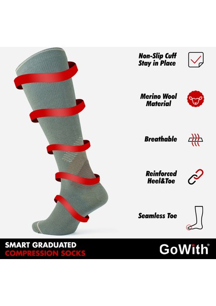 Yünlü Havlulu Dikişsiz Renkli Diz Boyu 15-20 mm Hg Basınçlı Kompresyon Çorap 3591 fırsatları