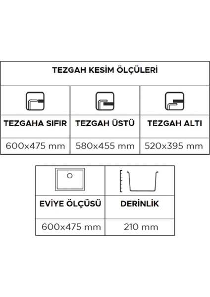 Morganit Gn-60 Granit Eviye Graphite Grey