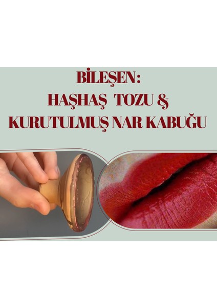 Geleneksel Fas Kırmızı Ruj - Otantik El Yapımı Kozmetik - Doğal Ruj