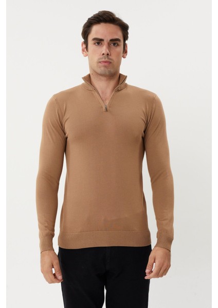 Et 3631 Dik Yaka Yarım Fermuar Erkek Ince Tüylenmez Kazak fiyatları