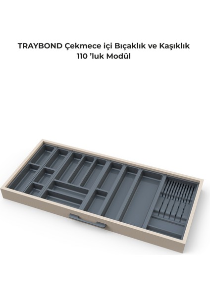 Çekmece Içi Kaşıklık ve Bıçaklık Düzenleyici Antresit, 104X48 Yandan ve Boydan 4cm Kesilebilir fiyatları