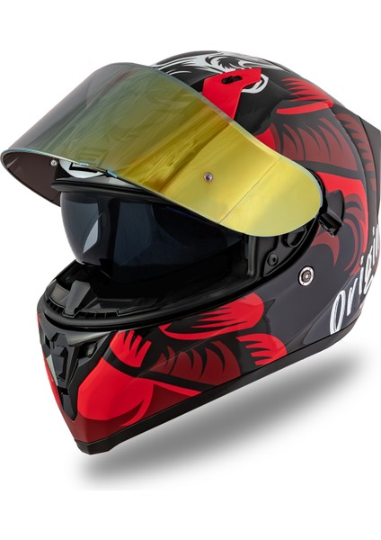 Strada Hardcore Siyah-Kırmızı-Beyaz ( Güneş Vizörlü ) fiyatları