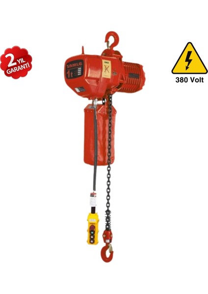 1 Ton 2 Hareket Zincirli Vinç