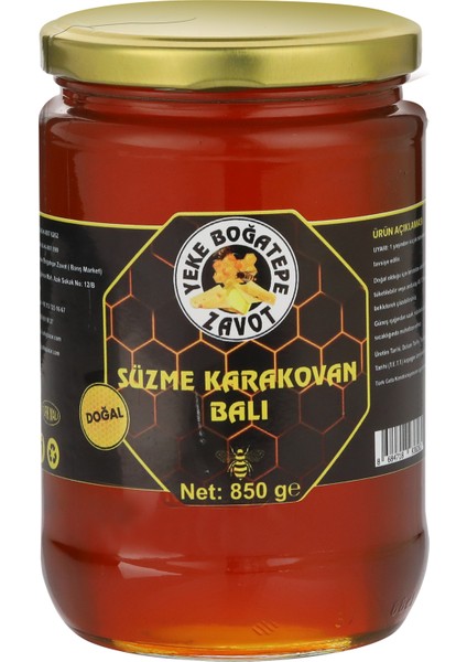 Süzme Karakovan Balı (850 gr)