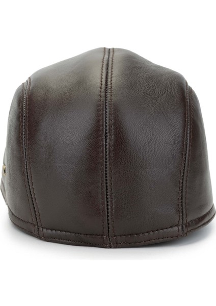Erkek Deri Kahverengi London Şapka 524 1129 Spk Y25 Kahve fırsatları