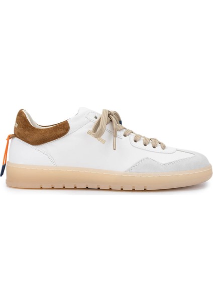 Erkek Hakiki Deri Beyaz/kahverengi Sneakers & Spor Ayakkabı 511 BU3520B Erk Ayk Y25 Marmo/cml/sattel