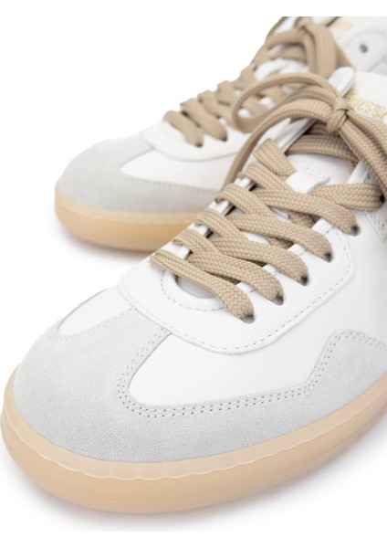 Erkek Hakiki Deri Beyaz/kahverengi Sneakers & Spor Ayakkabı 511 BU3520B Erk Ayk Y25 Marmo/cml/sattel